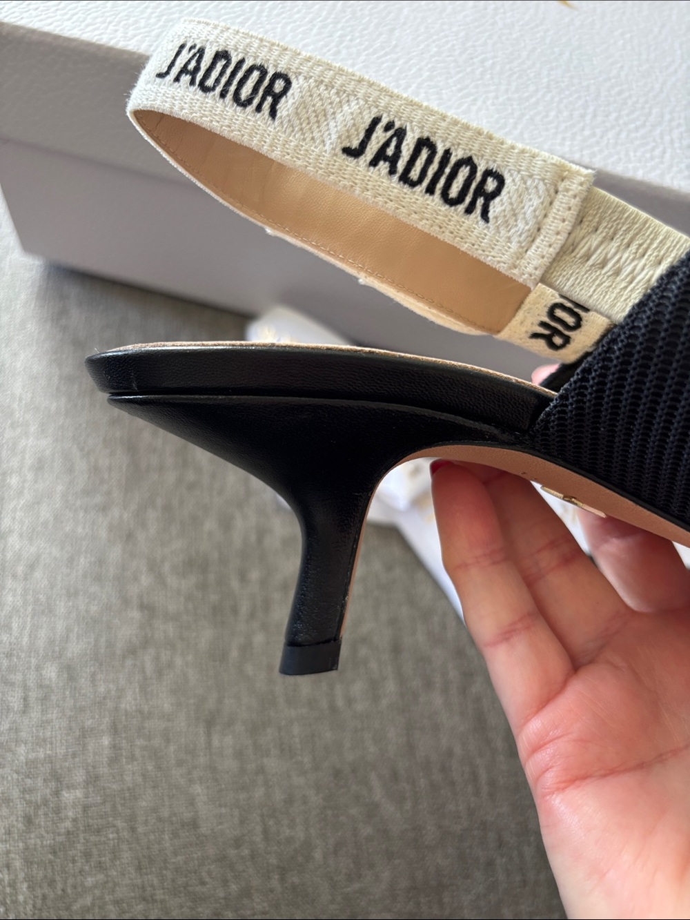 Dior Christian Dior Black J'Adior Slingback Kitten Heel Pumps 36 1/2 EU - NWT - Picture 10 of 15